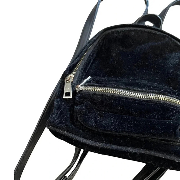 Madden Girl Black Velvet Mini Backpack - Picture 2 of 8